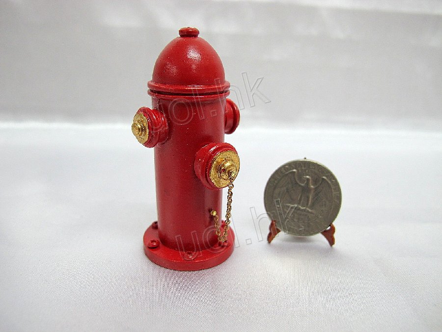 Miniature Wooden 1:12 Scale Hydrant for doll house