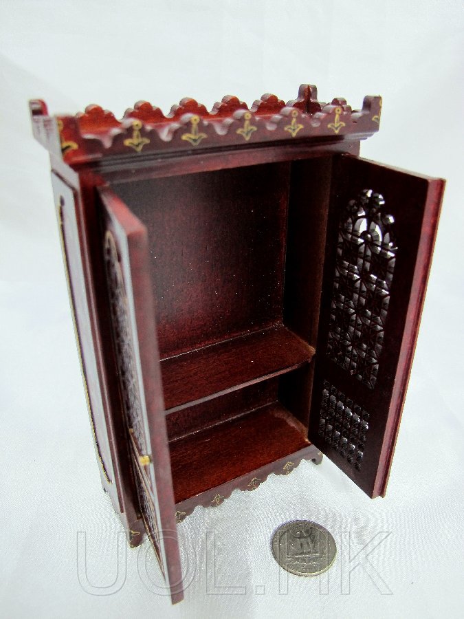 Miniature 1" Scale Doll House Wooden Casbah Armoire [MH]