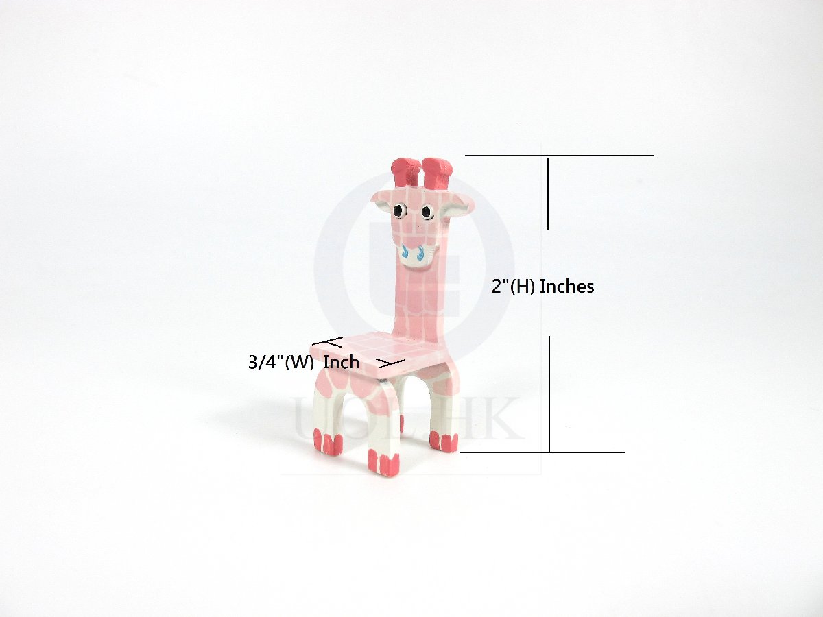 1:12 scale Cartoon Giraffe Chair For Dollhouse Children Room