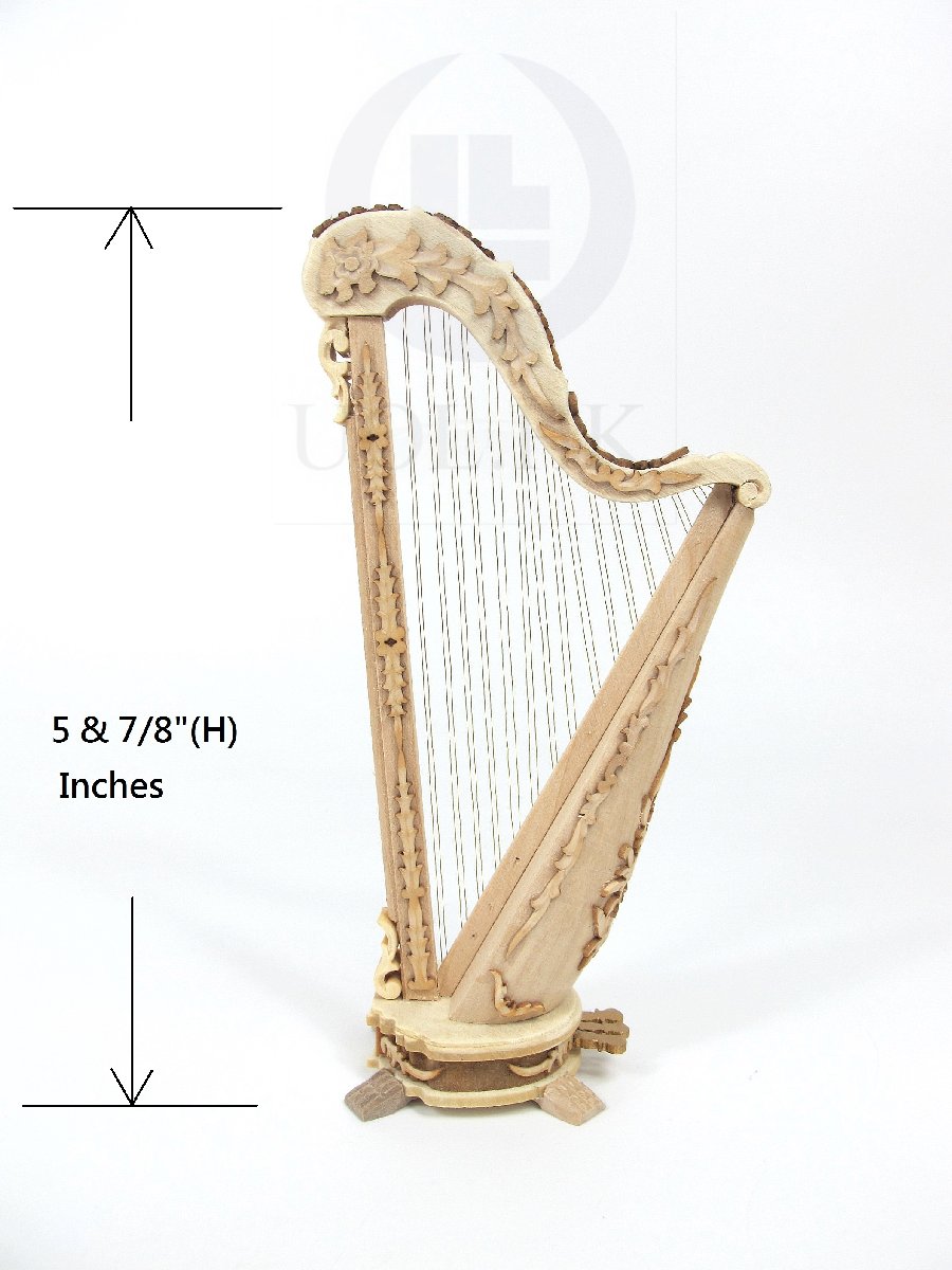 Miniature 1:12 Scale Of Doll House Harp [Unfinished]