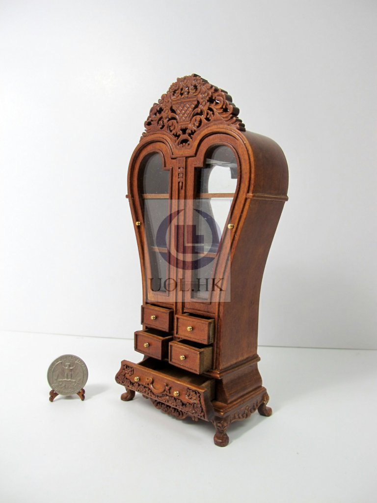 Miniature 1:12 Scale France Display Cabinet For Doll House[WN]