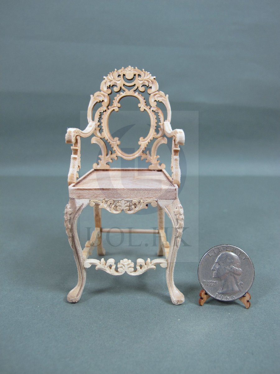 1:12 Scale Miniature The "Vanessa" Arm Chair For Doll House [UF]