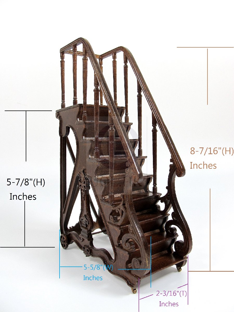 Doll House 1:12 Scale Miniature Napoleon III's Library Ladder