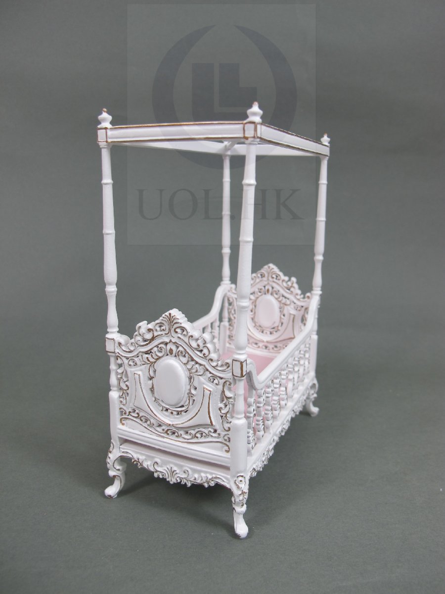 1:12Scale Miniature The "Berit" 4 Poster Crib For Doll House[W]