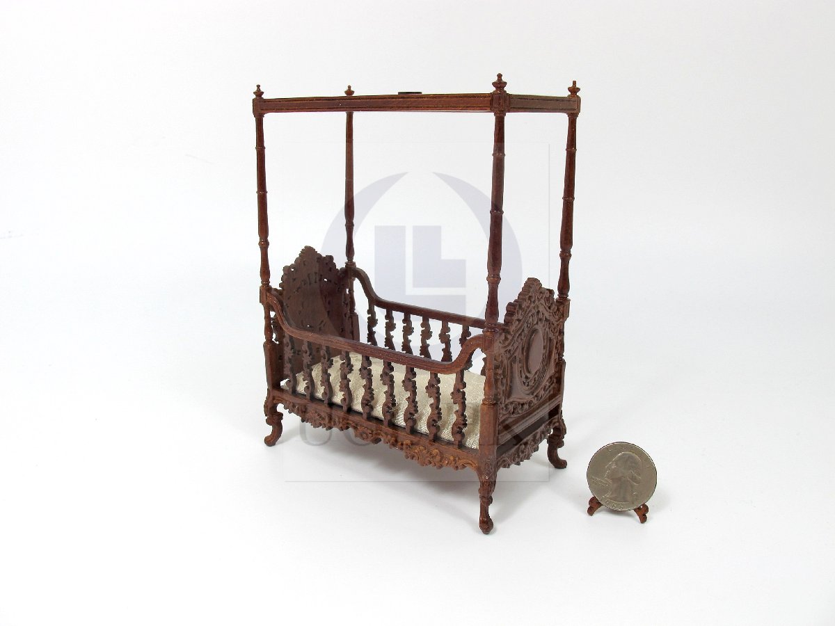 1:12Scale Miniature The "Berit" 4 Poster Crib For Doll House[WN]