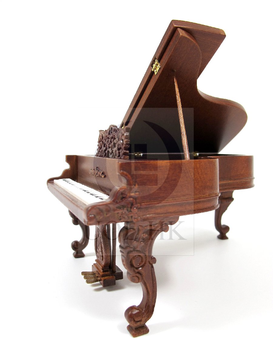 Doll House 1:12 Scale Rococo Style Victorian Grand Piano [WN]