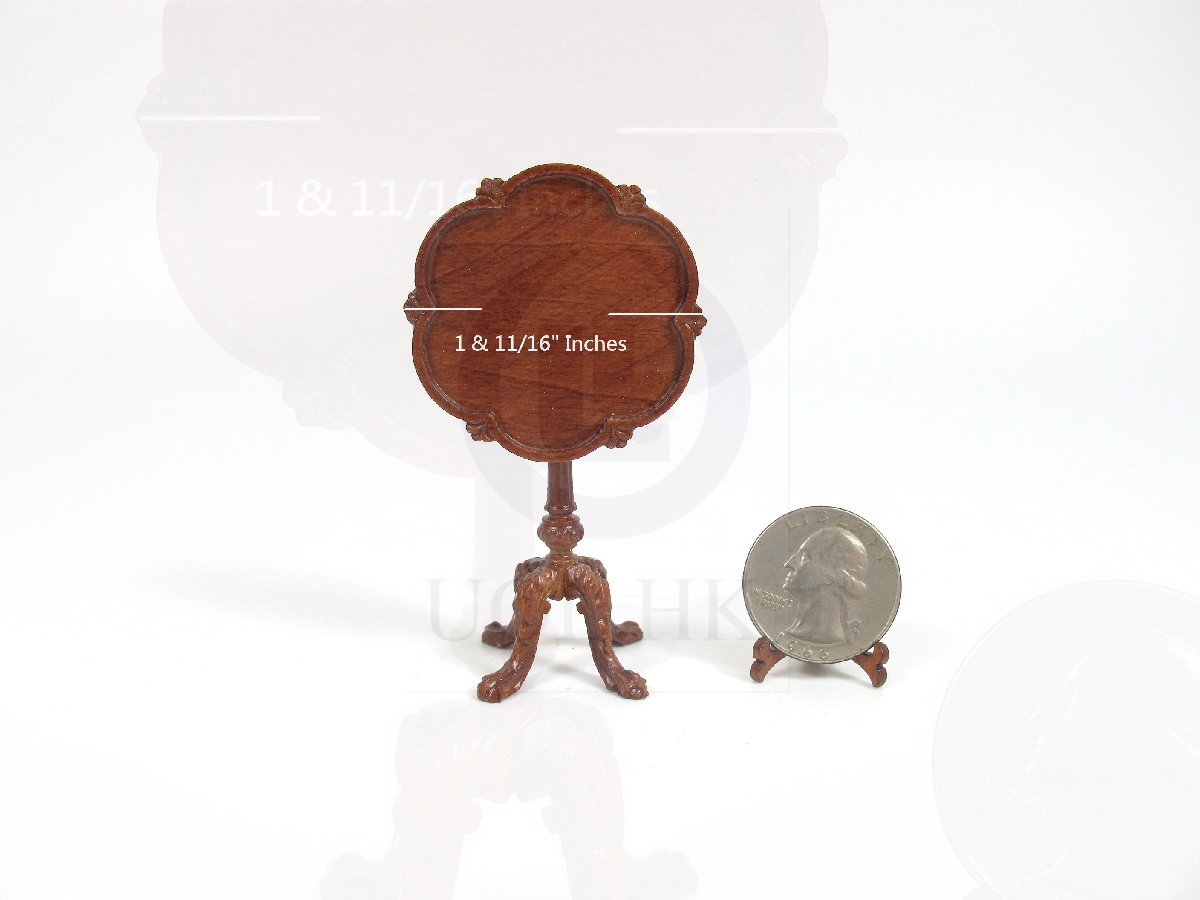 Miniature 1:12 Scale Doll House Tilt Top Tea Table [WN]