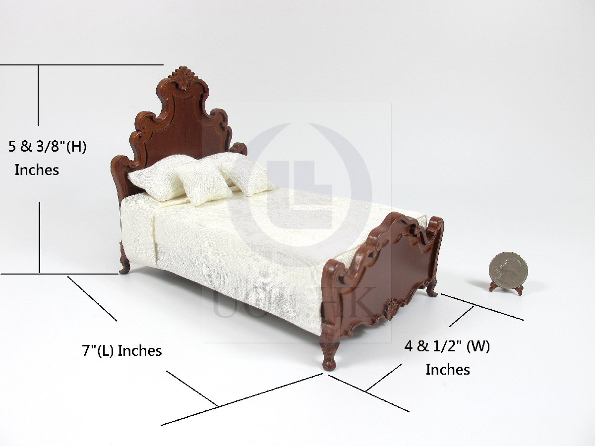 1"Scale Miniature The "Escala "King Bed For Doll House [WN]