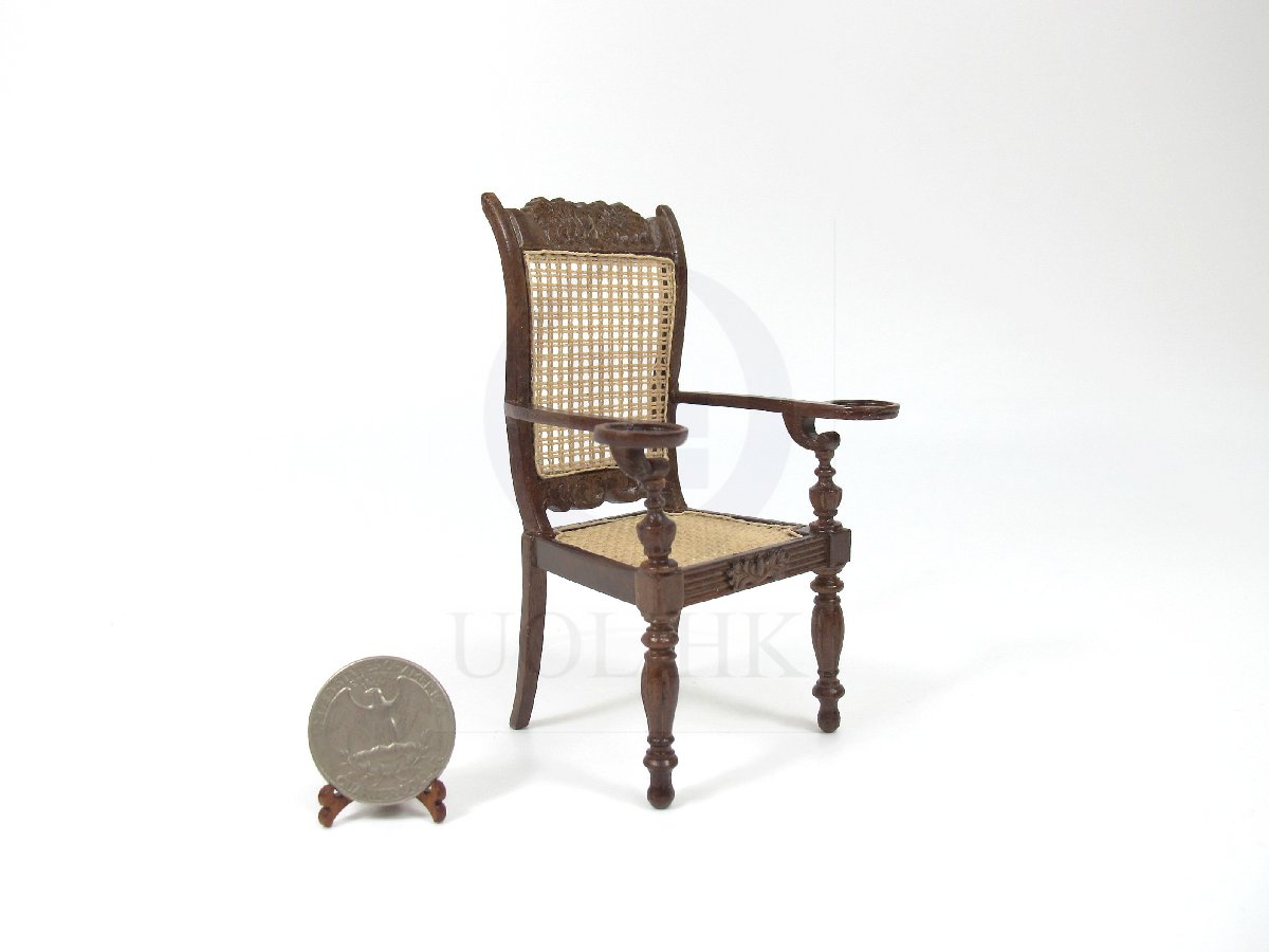1:12 Scale Miniature The "Ceylonese" Armchair For Dollhouse [MW]