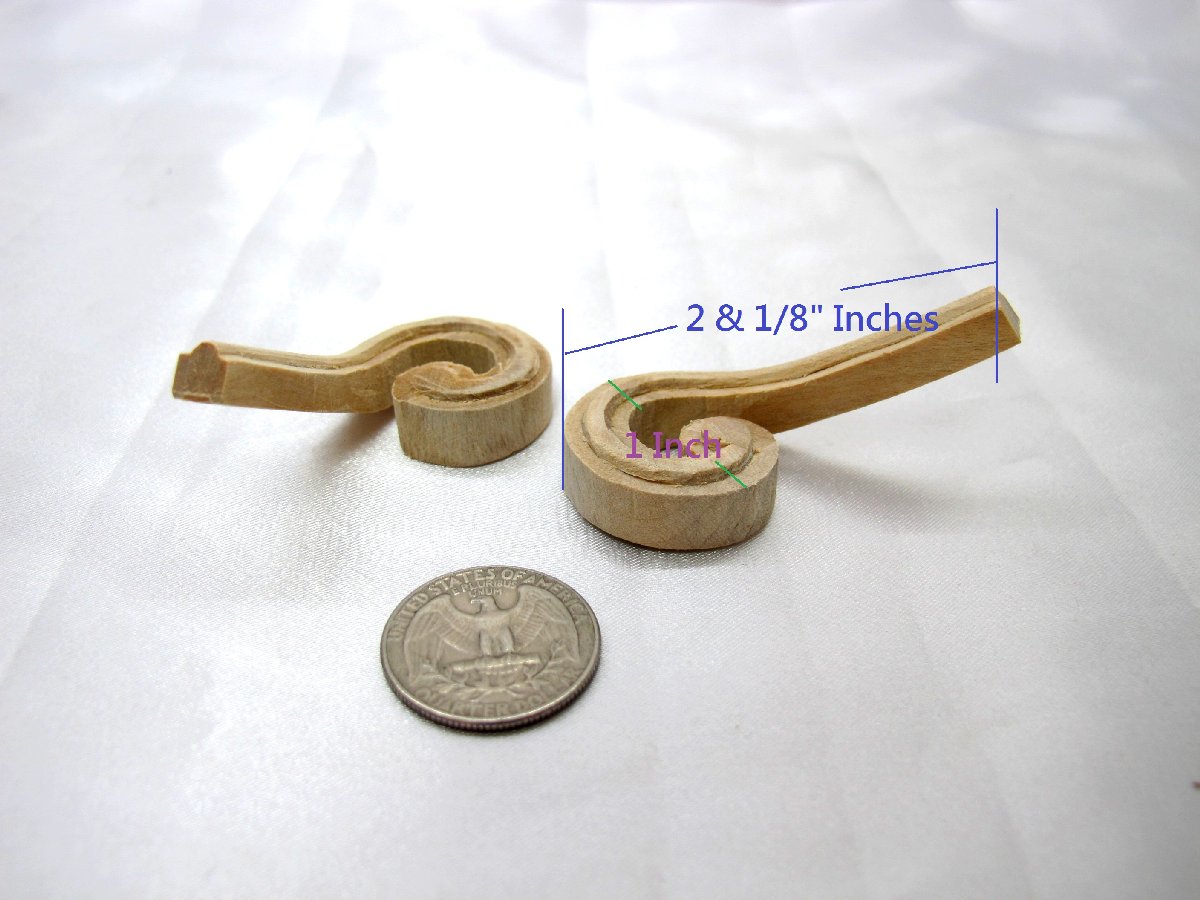 Miniature Doll House Woodworking Decorative Curled End [UF]
