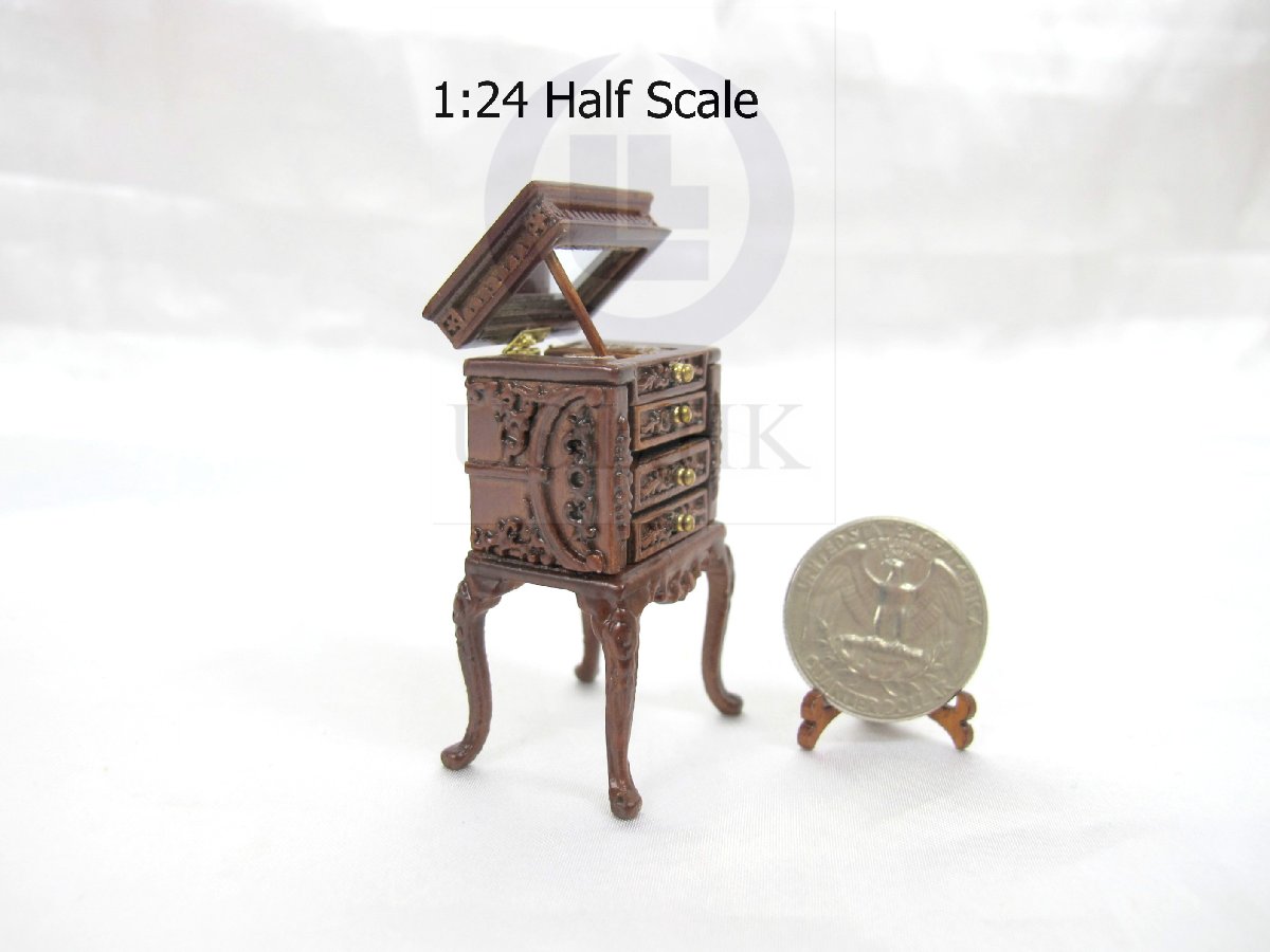 1:24 Scale Miniature The "Vanessa" High Body Jewelry Armoir-WN